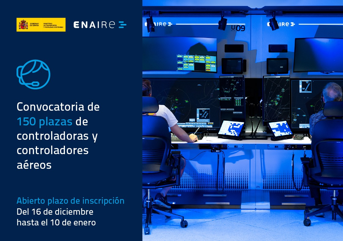 convocatoria controladoras e controladores aéreos ENAIRE