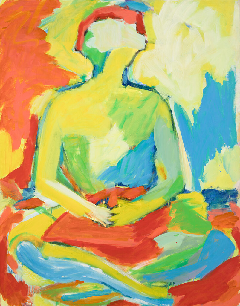 Cadro do artista. Persoa sentada