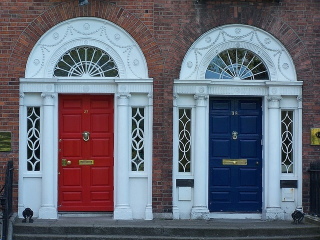 puertas de casas en Dublín