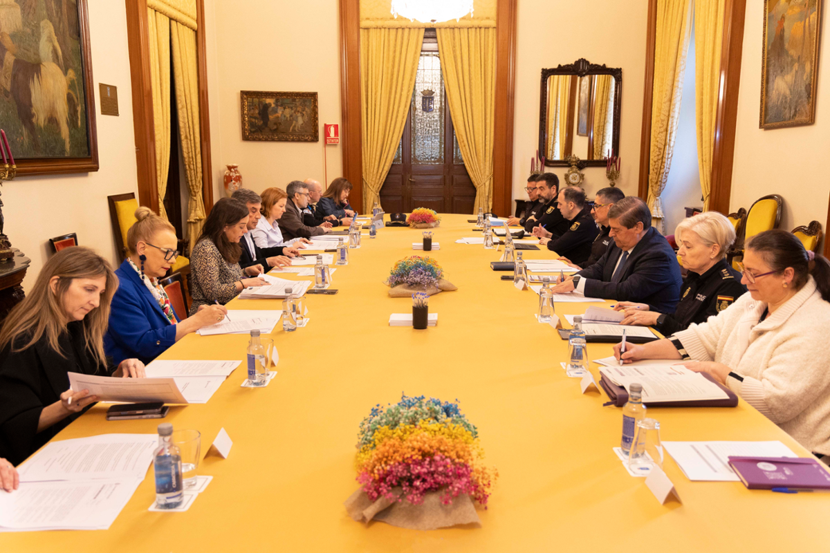 O equipo do Concello na Xunta Local de Seguridade.