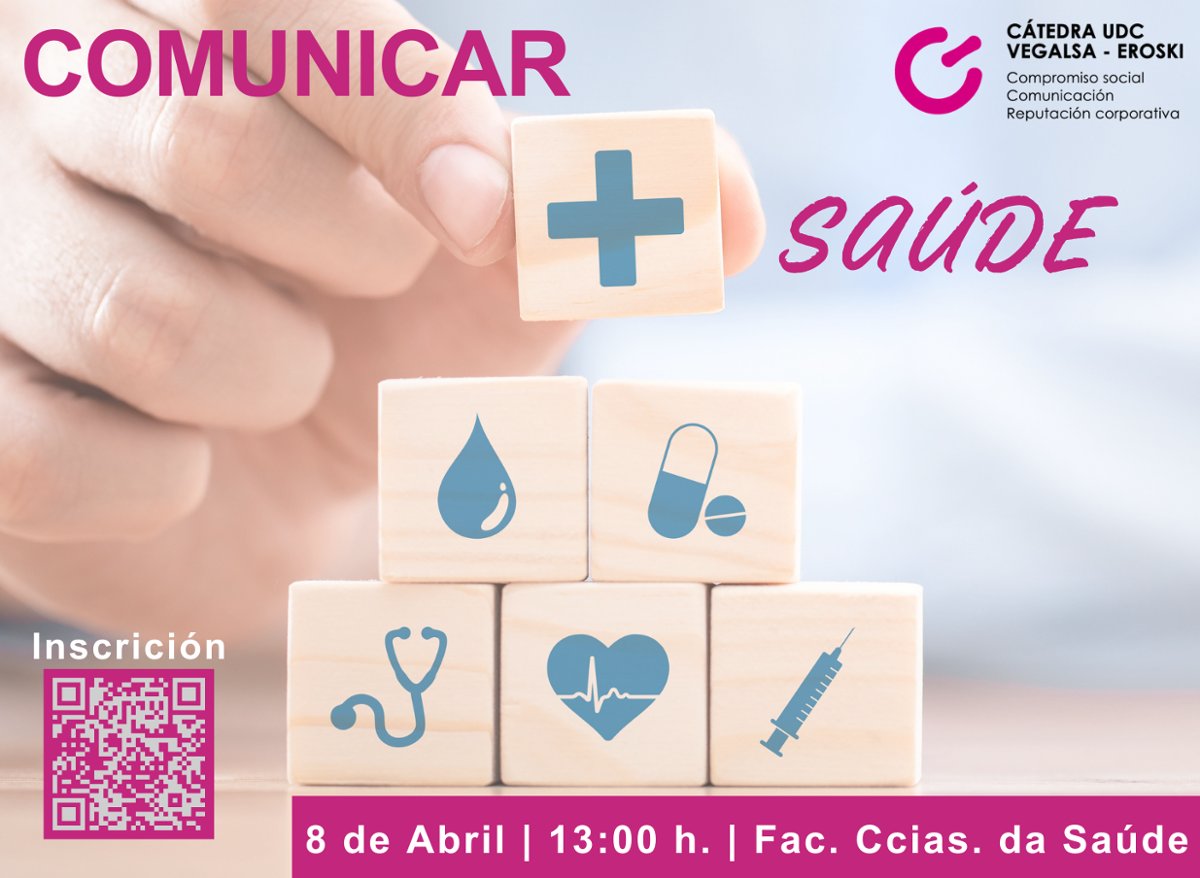 saúde: man colocando torre de cubos con debuxos relacionados coa saúde.