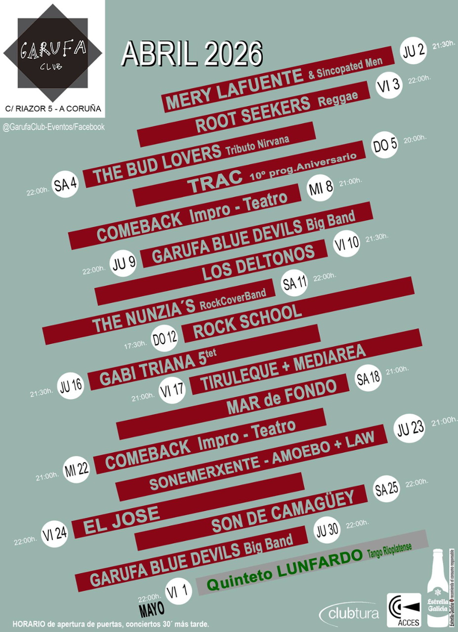 cartel con la programación