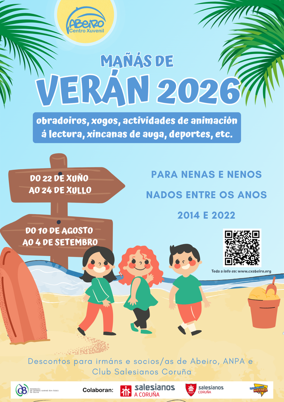 cartel información campamento